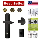 Ideal Security Lever With Deadbolt Lock For Out-swinging Doors, Black (4-PI. Fixed Price $78.04.