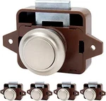 5SETS Push Button Latch Cupboard For Rv Camper Motor Home Caravan, Nickel Bro. Fixed Price $34.99.