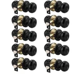 Probrico 10 Round Privacy Door Knob(thumb Turn Lock On Pack, Black. Fixed Price $84.99.