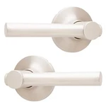 Lever Door Handle With Reversible Design, Satin Nickel, Passage Function 8108626. Fixed Price $19.37.