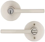 Kwikset 740HFLRDT-S Halifax Single Cylinder Keyed Entry Door, Nickel. Fixed Price $59.99.
