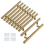 10 Pack 8" Brushed Brass Cabinet Cupboard Drawer Door Handle Pull Stainless S.... Fixed Price $33.79.