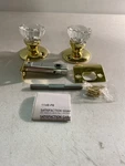First Watch 1148-PB Glass Passage Door Knobset, Polished Brass, 2-3/8" Backset. Fixed Price $31.67.