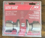 New Ace Hardware Exterior Keyed Entry Door Knob. Fixed Price $20.00.
