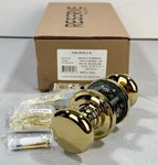 Baldwin PSROUTRR003 Round Passage Door Knob Set With Rose - Polished Brass. Fixed Price $92.82.