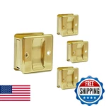 Qcaa Solid Sliding Door Pull, Polished Brass, 4 Pack. Fixed Price $77.08.