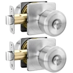 Haidms 2 Pack Brushed Nickel Passage Door Knobs Satin Closet Interior. Fixed Price $46.86.