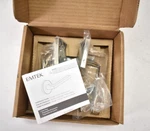Emtek Helio Square Rosette Dummy Door Knob Lever Polished Nickel 5050HLOUS14. Fixed Price $69.74.