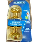Schlage F40-GEO 605 Georgian Door Knob, Bed & Bath Privacy Lock. Fixed Price $15.00.