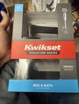 Kwikset Privacy Door Handle W/ Lock, Tripoli Matte Black, Microban. Fixed Price $20.00.
