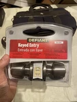 Nib Defiant Keyed Entry Door Knob Stainless Steel Finish New Sealed 154 644. Fixed Price $14.40.