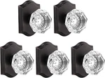 Oil Rubbed Bronze Octagon Crystal Dummy Door Knobs - 5 Pack Decorative Handles. Fixed Price $116.99.