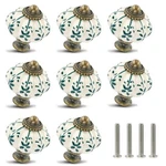 Ivory & Green Pumpkin Knobs 12 Pack Ceramic Cabinet Vintage Drawer Pulls. Fixed Price $28.99.