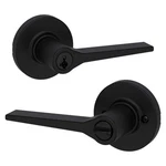 Kwikset Hollis Round Rose Matte Black Keyed Entry Door Handle Smartkey Security. Fixed Price $24.99.