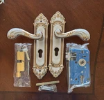 Antique Door Entry Lever Lock Handle Entrance Security Passage Knob Keys New. Fixed Price $29.00.