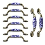 My Mironey 8PCS Ceramic Drawer Pulls Blue Flowers Antique Handle Chinese Style Z. Fixed Price $74.57.