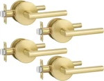 Goldenwarm 4 Pack Closet Door Handles, Brushed Passage. Fixed Price $45.82.