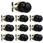 Probrico Black Door Knobs, Keyless Flat Ball Interior For Hallway. Fixed Price $96.50.