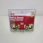 New Ace 5238654, Interior Non-locking Hall & Closet Door Knob, Polished Brass,. Fixed Price $20.00.