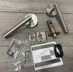 Emtek S10002STTSSRH Right Passage Lever Set - Brushed Stainless Steel *read*. Fixed Price $99.99.