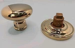 New Baldwin HD.ROU.TRR.003 Polished Brass Half-dummy Knob With Traditional Round. Fixed Price $36.00.