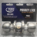 Premier Lock PRO2 Privacy Door Knob US32D Stainless Steel Silver Bed & Bath. Fixed Price $11.99.