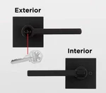 Kwikset Halifax Entry Door Handle Lever Iron Black 91560-029 New. Fixed Price $45.00.