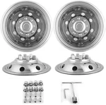 4PCS 16" Polished Stainless Steel Dually Simulators, Bolt On Wheel.... Fixed Price $335.99.