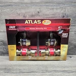 Atlas 1707171 Home Security Door Knob And Deadbolt Lock Kit Polished Brass. Fixed Price $35.00.