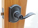 Schlage Accent Privacy Lever Camelot Trim Aged Bronze F40VACC716CAM #83C. Fixed Price $27.99.