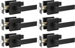 6 Pack Heavy Duty Matte Black Interior Door Handles For Left/right Passage. Fixed Price $108.99.