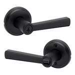 Kwikset Trafford Matte Black Keyed Entry Door Handle Reversible Smartkey. Fixed Price $22.99.