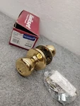 Kwikset 200T 6AL Rcs Ki Bbpkg Passage Tylo Polished Brass Knobset 92001-234. Fixed Price $17.99.