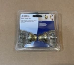 Glass Door Knobs By First Watch Model 1140 Polished Brass New In Package. Fixed Price $8.95.
