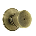 Schlage 16-080 10-027 Bell Bed And Bath Knob, Antique Bras. Fixed Price $44.81.