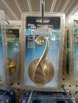Steel Pro Polished Brass Left Hand Dummy Lever 214654. Fixed Price $8.99.
