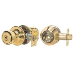 BR7B92B Steel Pro Polished Brass Deadbolt And Door Knob Combo. Fixed Price $60.83.