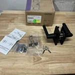 Emtek 5123HLORHUS19 Right Handed Black Door Handle With Lock Keys. Fixed Price $119.99.