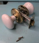 Vintage Gainsborough Whitehall Australia Porcelain Door Knob Assembly #1. Fixed Price $69.99.