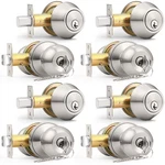 Probrico Keyed Alike Entry Knob And Deadbolt Set Satin Nickel, Single Cylinder. Fixed Price $62.35.