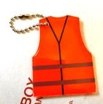Orange High-visibility Reflective Safety Vest Keyring. Fixed Price $9.99.