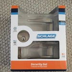 Schlage Sacramento Keyed Entry Door Lever And Deadbolt Security Set Satin Nickel. Fixed Price $54.99.