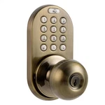 Milocks Antique Brass Single-cylinder Electronic Door Knob With Keyless Back-lit. Fixed Price $82.51.