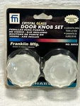 Nib Crystal Glass Door Franklin Mfg 800CS Sealed - Knobs, Spindle & Screws. Fixed Price $12.00.