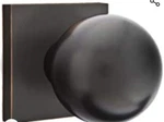 Emtek 5210S10B Concealed Square Rosette Privacy Door Orb Knob Oil Rubbed Bronze. Fixed Price $79.99.
