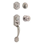 Kwikset Montara Satin Nickel Single Cylinder Handleset No Keys. Fixed Price $64.99.