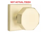 Emtek 5110OCTUS4 Square Rosette Passage Octagon Door Knobs Satin Brass New. Fixed Price $140.96.