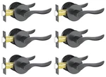 Razcc Privacy Door Levers, 6 Pack Black Handles Interior Key.... Fixed Price $105.64.