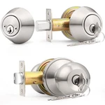 Probrico Satin Nickel Entry Door Knob And Double 1 Pack, Brushed. Fixed Price $42.01.