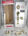 Kwikset Dakota Entry Door Lock Deadbolt Knob Tylo Polished Brass **scuffs. Fixed Price $62.00.